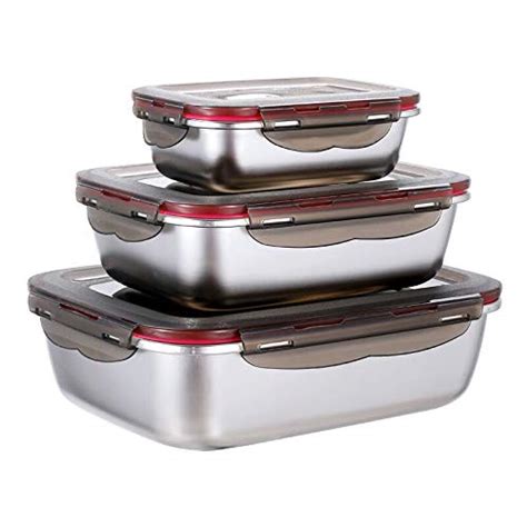 stackable metal containers with lids